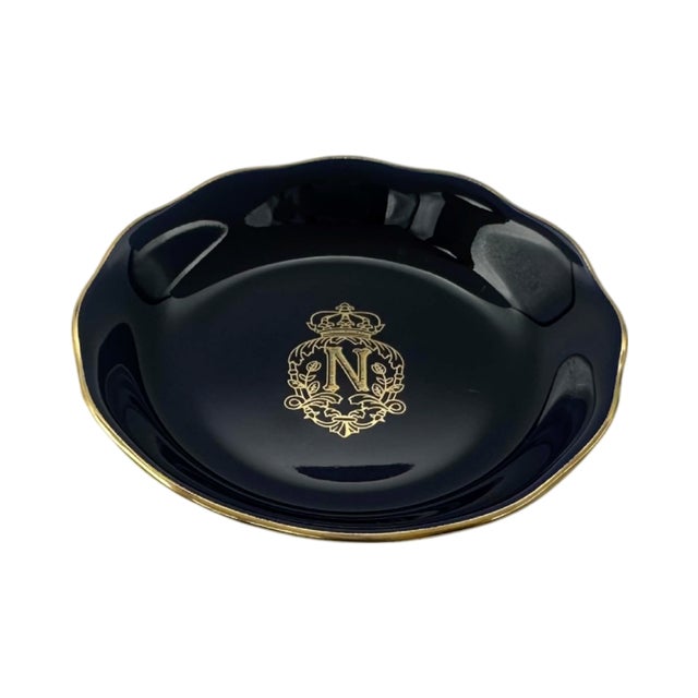 Mid 20th Century Vintage Le Negresco Hotel Nice, France Cobalt Blue Ashtray Catchall Dish For Sale - Image 5 of 9