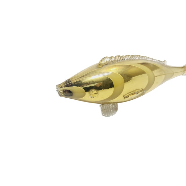 Yellow Fish Glass Figurine, Czechoslovakia, 1960s For Sale - Image 8 of 17