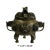 This dark brown color incense burner is made of bronze mix material, It has carved dragon head on its lid, dragon heads...