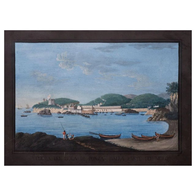 Ponza Island - Original Oil on Canvas - 18th century For Sale - Image 5 of 5