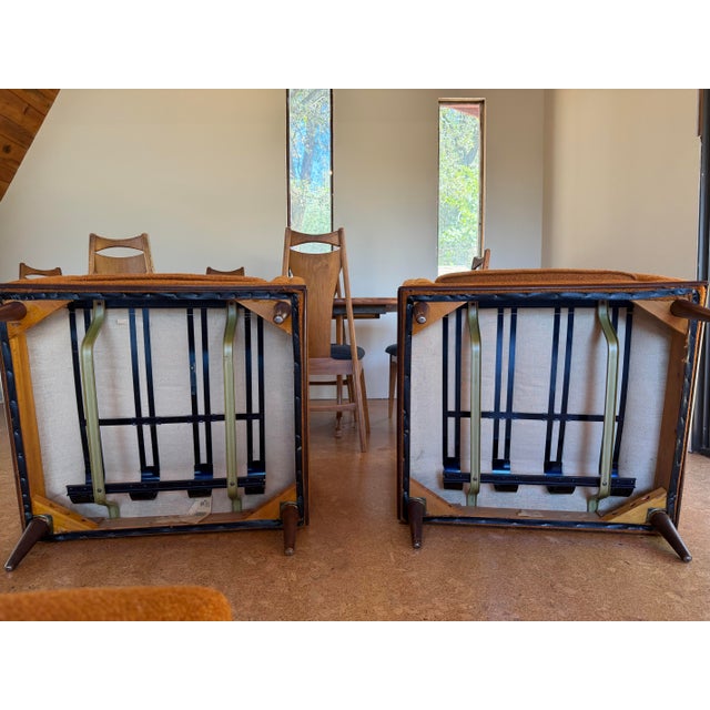 1960s 1960s Set of Mid-Century Modern Flex Steel Chairs With Ottoman For Sale - Image 5 of 11