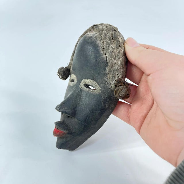 Early 20th Century Dan Passport Mask with Braided Hair For Sale - Image 4 of 7
