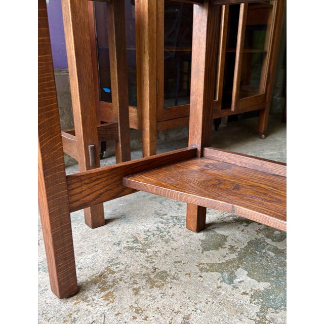 Sienna Early 20th Century Stickley Brothers Style Mission Oak Postcard Desk For Sale - Image 8 of 12