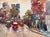 City Glow: The Afternoon Rush, Impasto Oil Painting by Godfrey Afebuame (2024) For Sale
