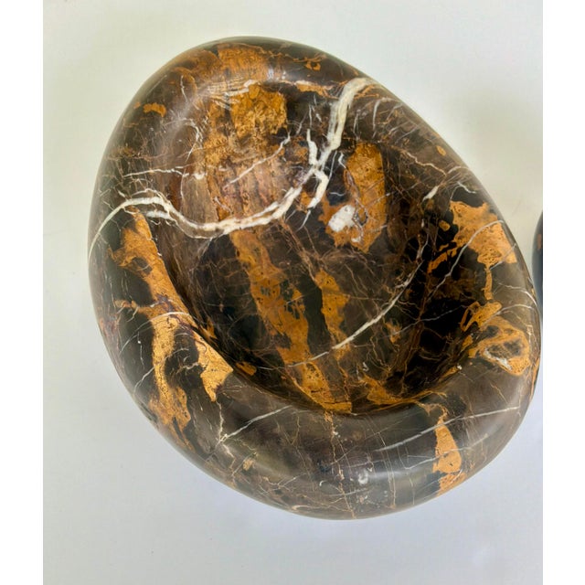 Revelation Modern Michelangelo Marble Swaddle Bowls Set of 2 For Sale - Image 4 of 4