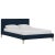 Textile Queen Platform Bed, Velvet Ink For Sale - Image 7 of 7