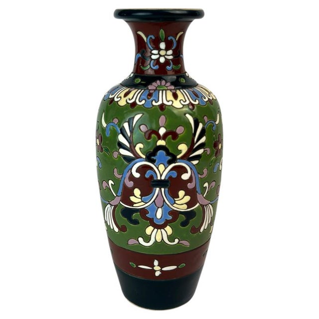 French Art Nouveau Vase in Faience, 1890s For Sale - Image 10 of 10