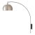 1960s Handcrafted Solid Steel Half Dome 1 Light Wall Mounted Arc Lamp in Satin Nickel and Black Nickel Finish, 1960s For Sale