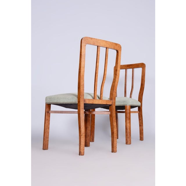Beige Czech Armchairs in Beech and Maple Root Veneer, 1930s, Set of 3 For Sale - Image 8 of 18