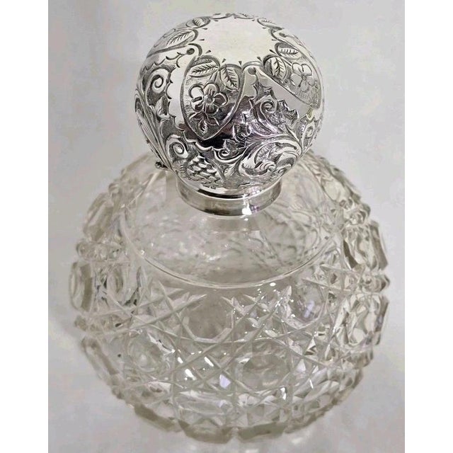 Antique Art Nouveau Cut Glass Scent Bottle from Henry Bushell & Co, Birmingham, 1902 For Sale - Image 17 of 18
