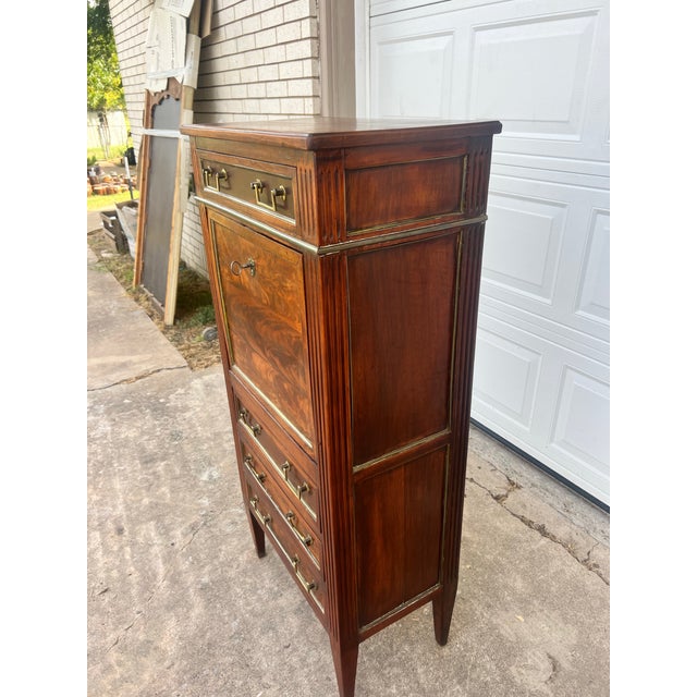 Wood French 19th Century Louis XVI Mahogany Secretaire For Sale - Image 7 of 12
