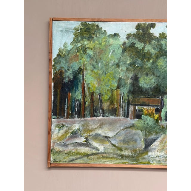 Kit, Stugan I Skogsbrynet, 1950s, Oil Painting on Canvas, Framed For Sale - Image 8 of 18