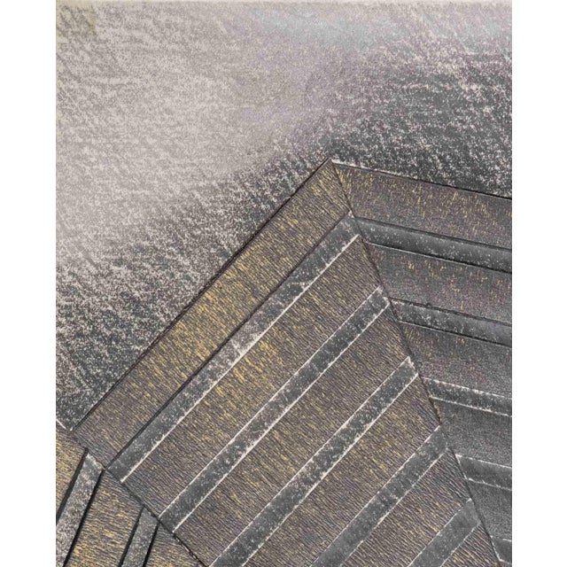Paper Joseph L. Gardella Abstract Stripes Mixed Media For Sale - Image 7 of 9