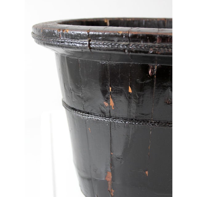 Antique Chinese Primitive Coopered Wood Basin For Sale - Image 13 of 14