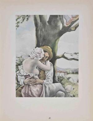 Umberto Brunelleschi, Les Amants, Lithograph, 1930s
