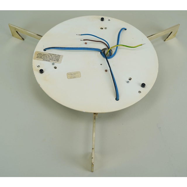 Vintage Ice Glass Ceiling Lamp Flush Mount with Relief Surface from Kaiser-Leuchten, 1960s For Sale - Image 15 of 18