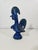 Bitossi Blue Glazed Ceramic Rooster by Aldo Londi for Bitossi For Sale - Image 4 of 9
