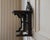 Charcoal Early 20th Century Swedish Wall-Mounted Coat Rack with Brass Hooks For Sale - Image 8 of 9