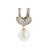 A contemporary two-sided clip pendant featuring a 10.9mm white cultured pearl and diamonds. The top is adorned with...