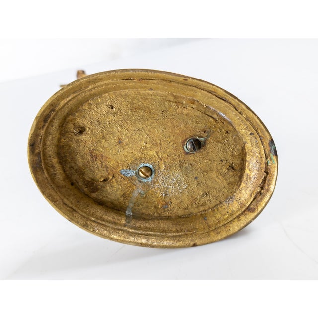 19th Century American Chinoiserie Brass Standing Crane Incense Holder for Mantle For Sale - Image 14 of 14