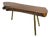 Live-Edge Hardwood Coffee Table with Brass Legs, 1960s For Sale