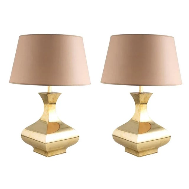 Hollywood Regency Brass Table Lamps, 1970s, Set of 2 For Sale - Image 16 of 16