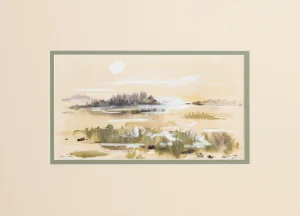 Sea Inlet, Patience Haley Watercolor on Paper, Signed, Dated, and Titled in Pen