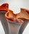 20th Century Modernist Vase in Grey, Blue and Orange Murano Glass, Italy, in Very Good conditions. Designed 1970 to 1979