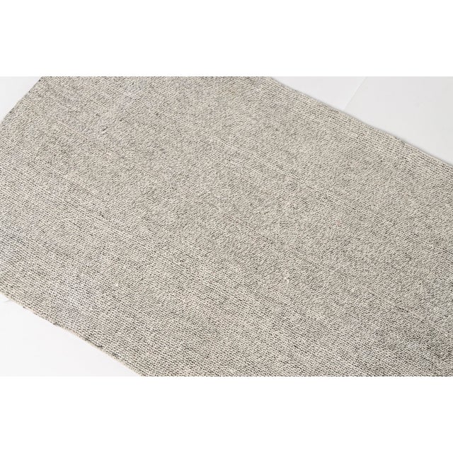 Oushak Vintage Grey Kilim Runner For Sale - Image 11 of 11