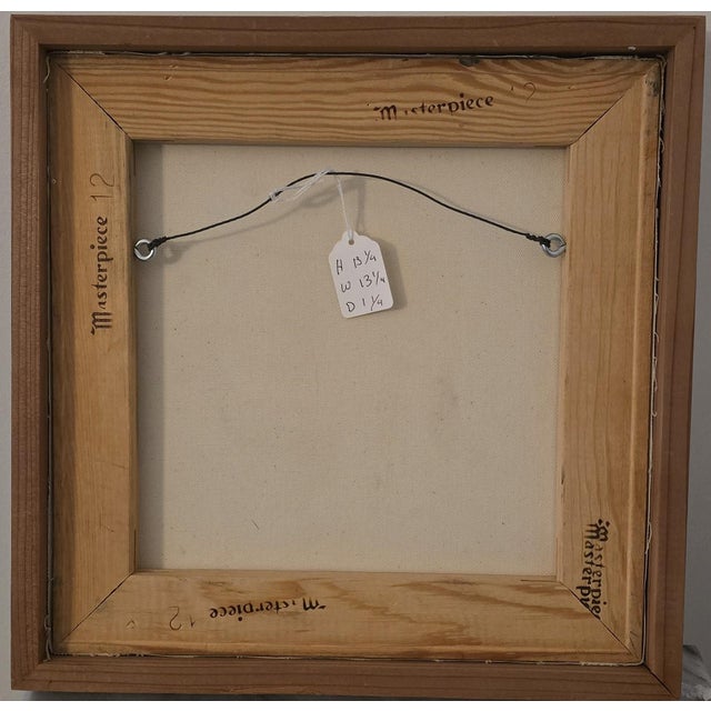 Mid-Century Modern Figurative Portrait With Bird by Ira Yeager, California, C. Late 20th Century For Sale - Image 3 of 3