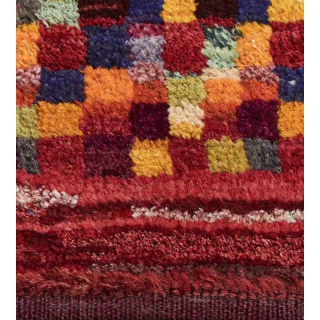 Contemporary Handwoven Deep-Pile Colorful Contemporary Rug For Sale - Image 3 of 8