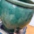 Mid 20th Century Deep Green Glazed Round Ceramic Planters - A Pair For Sale In New York - Image 6 of 8