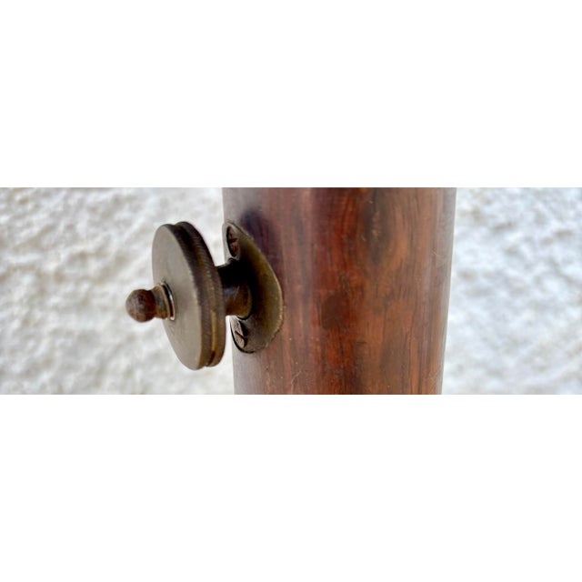 Early 20th Century French Rotating Round Side Table in Walnut, 1940s For Sale - Image 11 of 12