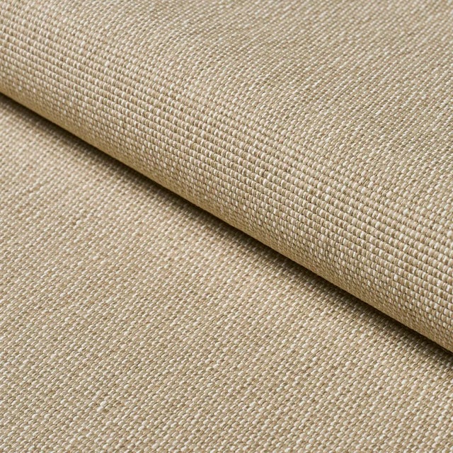 SAMPLE - Schumacher Cooper Indoor/Outdoor Fabric In Natural For Sale