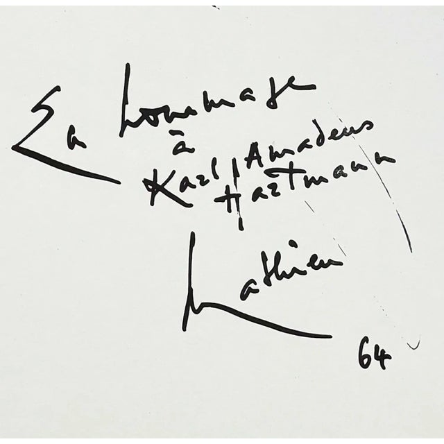 Georges Mathieu, Composition, 1966, Original Lithograph For Sale - Image 4 of 7
