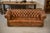 Industrial Chesterfield Sofa in Tan Tufted Leather, 1990s For Sale - Image 3 of 12
