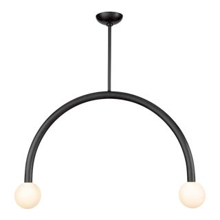 Regina Andrew Happy Steel Pendant, Large, Oil Rubbed Bronze For Sale