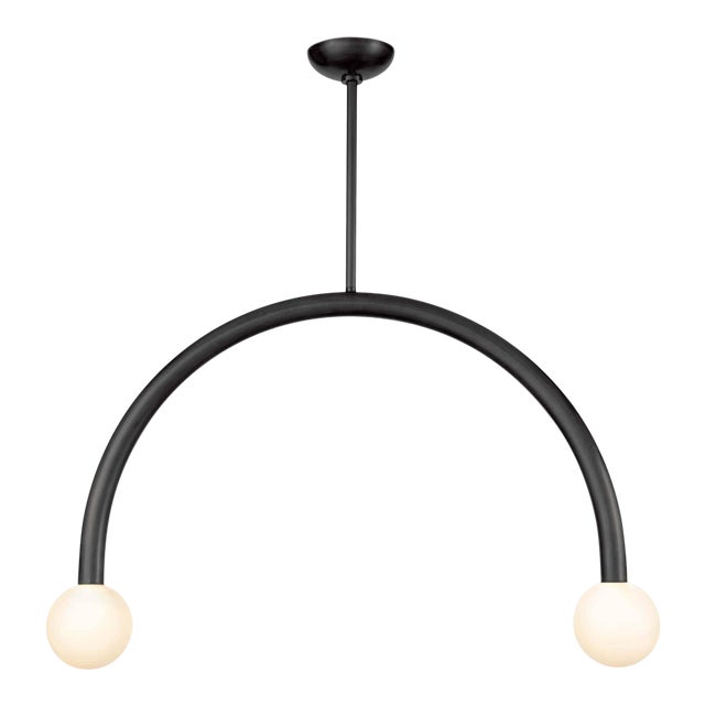 Regina Andrew Happy Steel Pendant, Large, Oil Rubbed Bronze For Sale