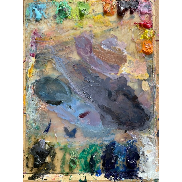 Contemporary Moon Landscape Original Oil Painting by Michelle Farro For Sale - Image 3 of 5