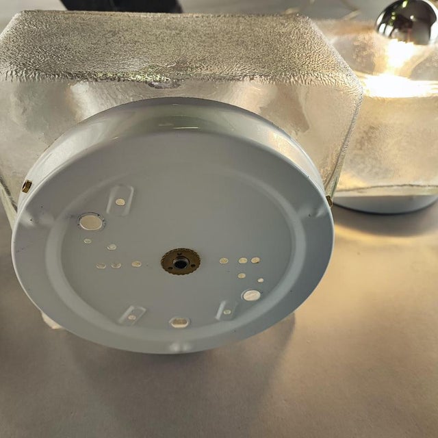 Metal Italian Cubic Wall Lamps, 1970s, Set of 2 For Sale - Image 7 of 8