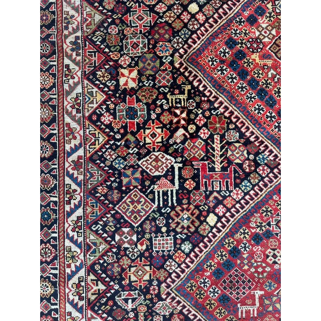 Antique Tribal Oriental Animal Figures Rare Fine Weave Rug (Circa 1900–1910 - 5' 4'' X 8' 10'' For Sale In Tampa - Image 6 of 13