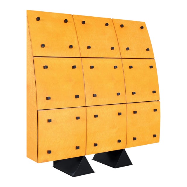 Architectural French Modern Storage Cabinet by Jean-Louis Godivie For Sale