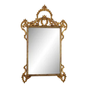 Mid-Century Italian Giltwood Paneled Mirror, Circa 1950