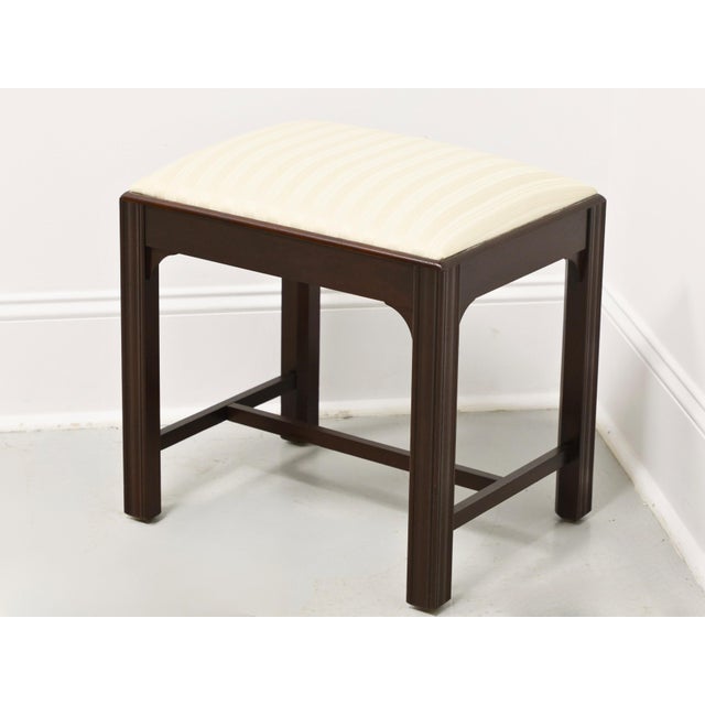 Chippendale Salem Square Mahogany Chippendale Bench Footstool - A For Sale - Image 3 of 8