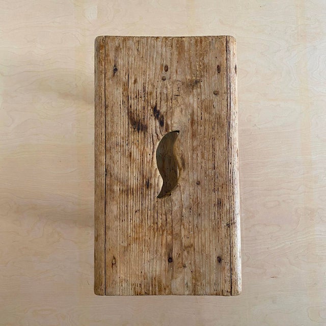Early 20th Century Rustic Pine Stool For Sale - Image 9 of 12