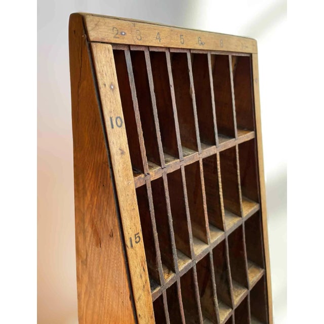 Wood Storage Cubbies Vintage Triangular Wooden For Sale - Image 7 of 8