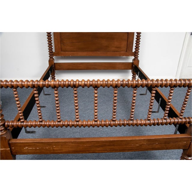 Early 20th Century Vintage Jenny Lind Style Bobbin Turned Bed Frame For Sale - Image 5 of 11