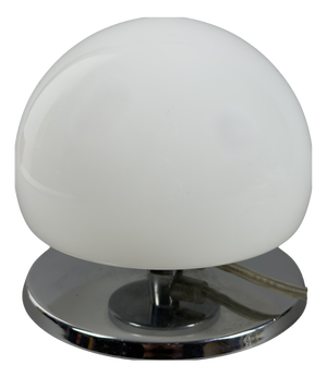 Space Age Glass Table Lamp in Metal and Chrome
