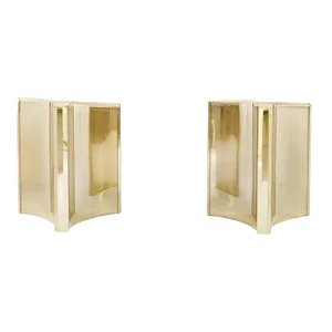 Pair of Patinated Brass Bernhardt Table Base Pedestals