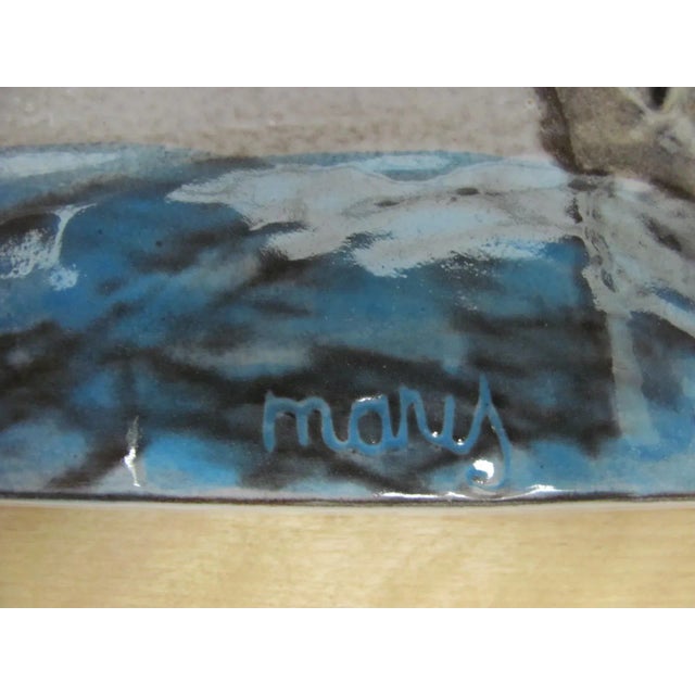Mid-Century Modern 1960s Upsala-Ekerby Ceramic Wall Plaque "Mary" by Mari Simmulson Mid-Century Sweden For Sale - Image 3 of 10